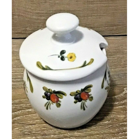 Gerold Porzellan Fruit Jam Pot with Lid West Germany #7883 (R-29) - Picture 4 of 6
